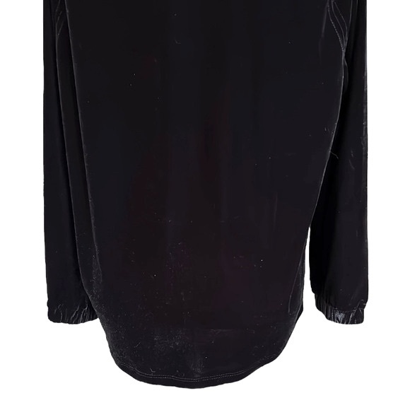 NWT Anthropologie Dylan Black Velvet Raglan Sleeve Pullover Top - S - Picture 9 of 15